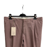 Briglia 1949 – Pantalone Sartoriale "Easy" con Pinces in Misto Lana – Marrone Malva/Tortora