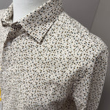 Manuel Ritz Men's Geometric Pattern Shirt - Beige