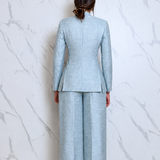 Lardini women's double-breasted linen suit