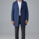Breras Milano – Cappotto Doppio Petto Spinato in Lana Vergine – Blu, immagine 2