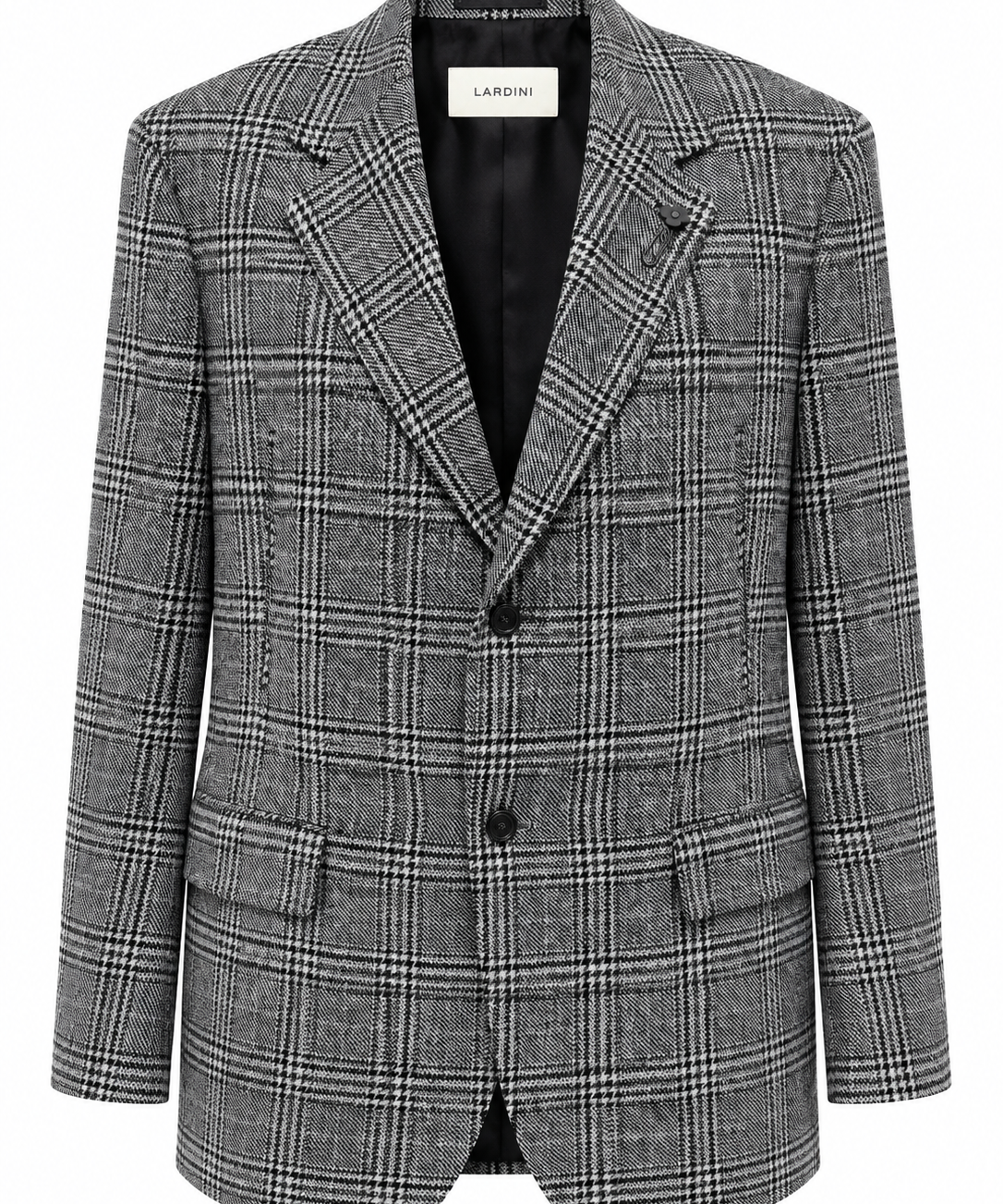 Giacca Uomo Lardini Principe di Galles in Lana Vergine e Cashmere – Grigio