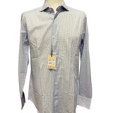 Camicia Uomo Stretch Azzurra a Fantasia Micro Print – Four Fashioned Friends | Made in Italy collo 42