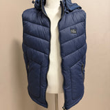 Yes-Zee – Gilet Smanicato Imbottito con Cappuccio Staccabile – Blu Notte