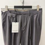 Pantalone Sartoriale Uomo Grigio con Pinces e Risvolto – Massimo Brunelli