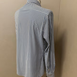 Xacus Active Shirt White and Blue Striped - Tailor Fit - Collar 42 (XL)