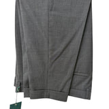 Berwich – Pantalone Sartoriale Chiaia in Misto Lana con Risvolto – Grigio Scuro
