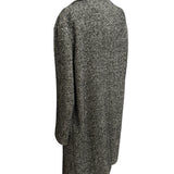 Lardini Single-Breasted Herringbone Wool Coat - Anthracite Grey