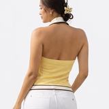 Halter neck polo top