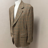 Lardini – Blazer Uomo Pied de Poule in Lana Vergine e Cashmere | Beige, Nero e Bordeaux
