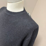 Maglione Uomo Lardini in Baby Alpaca e Lana – Grigio Antracite