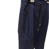 Lardini Wool Jogger Trousers – Navy Blue