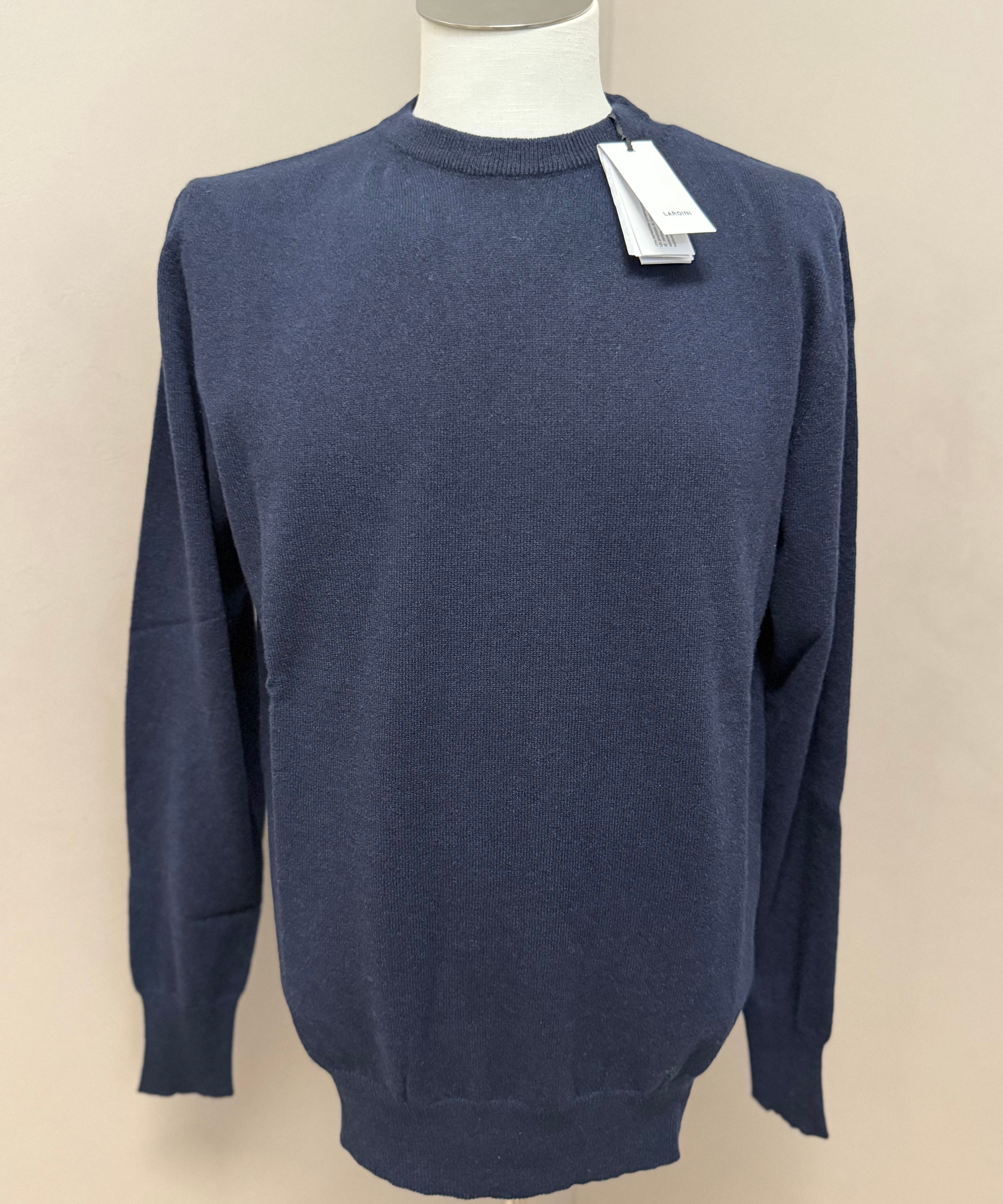 Pullover Lardini Uomo in 100% Cashmere Blu Navy, immagine 2