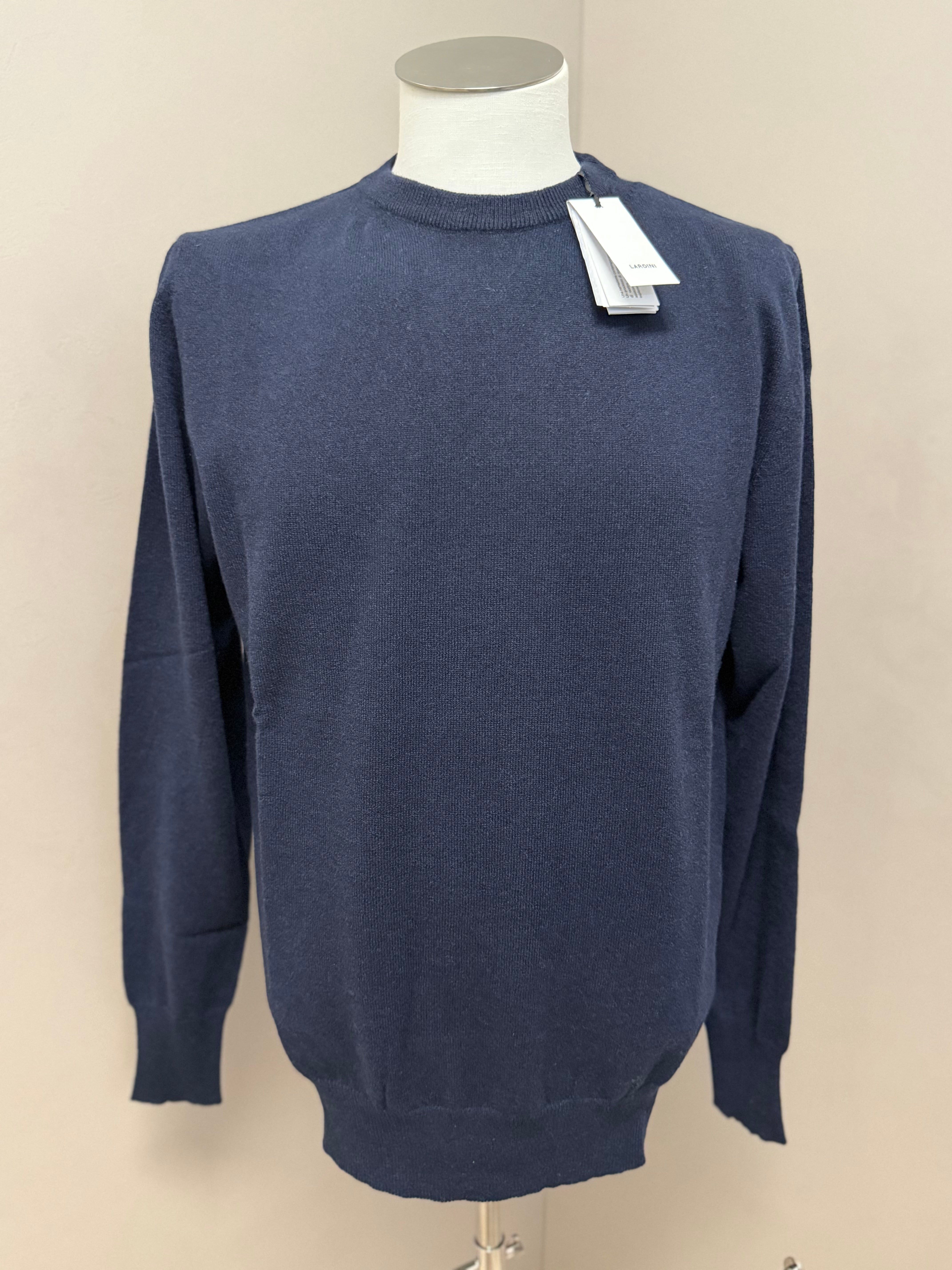 Pullover Lardini Uomo in 100% Cashmere Blu Navy, immagine 2