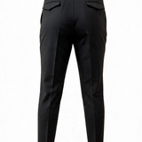 Pantalone Sartoriale Uomo Lardini Kurt in Lana e Mohair Nero – Made in Italy