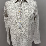 Manuel Ritz Men's Geometric Pattern Shirt - Beige
