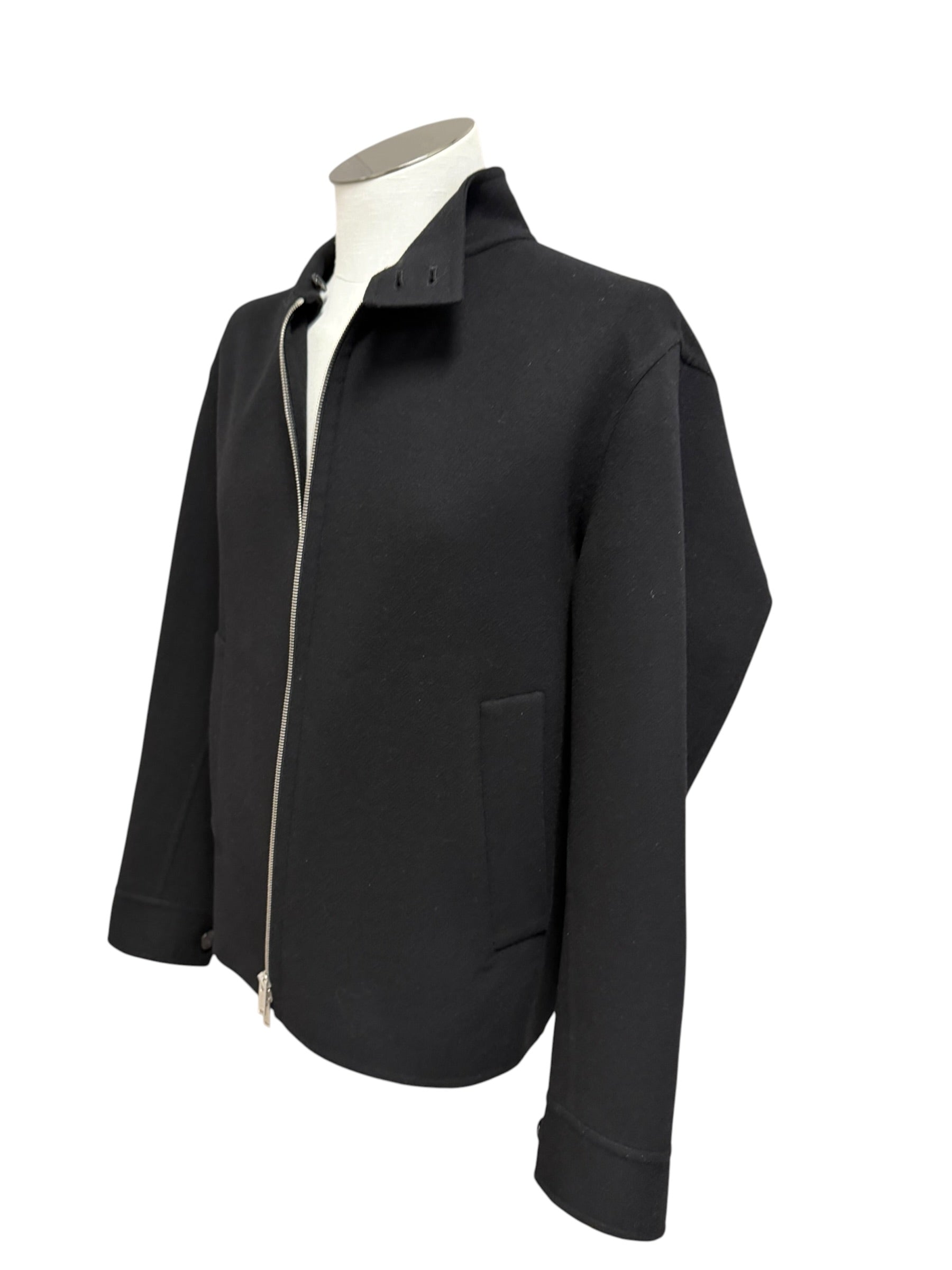 Giubbotto Uomo Lardini BERIT in Pura Lana Vergine con Zip – Nero, immagine 4