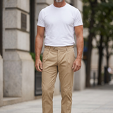 Pantaloni Berwich Uomo Taglia 52 - Beige in Cotone Elasticizzato