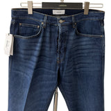 Lardini Jeans Cinque Tasche Sartoriale in Denim Blu Medio con Piega