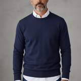 Maglia Girocollo Uomo Lardini in Cashmere – Blu Notte