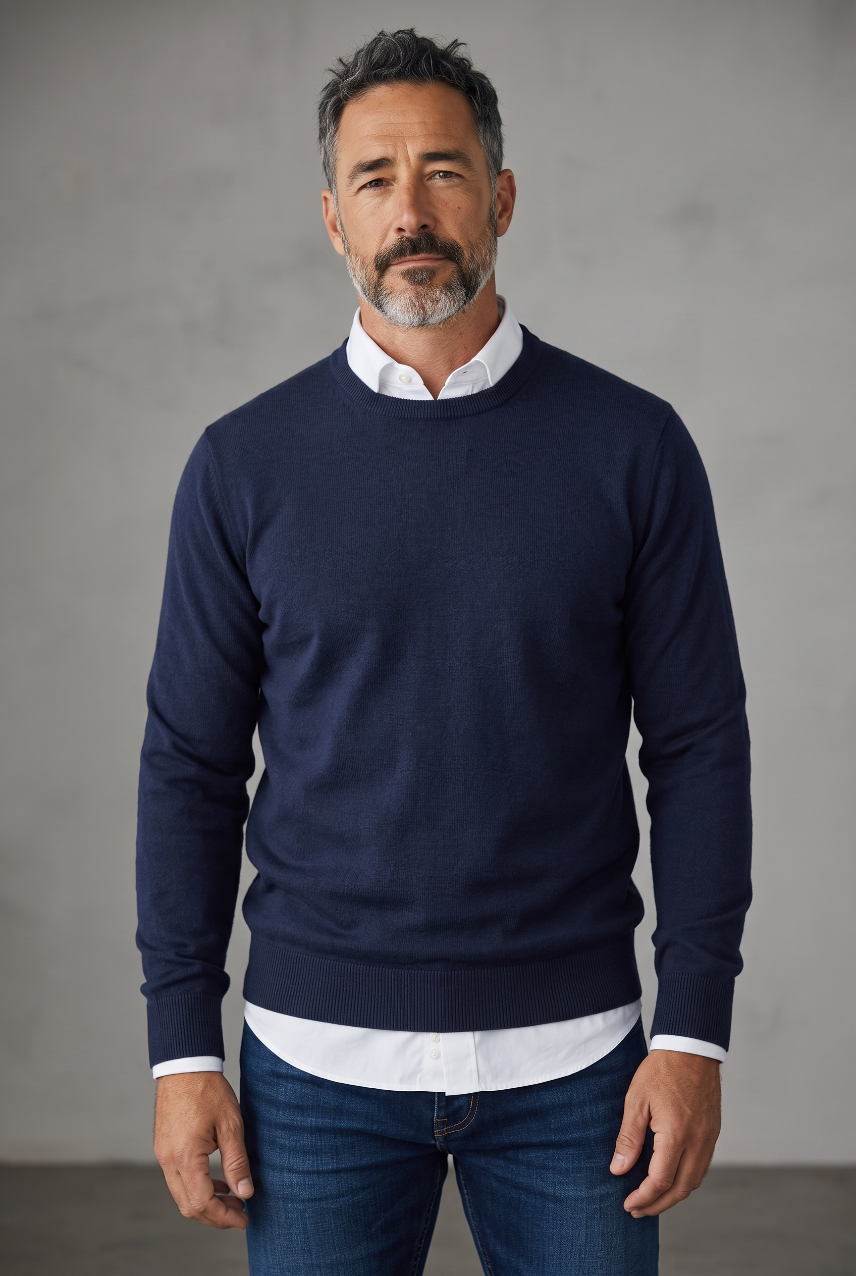 Maglia Girocollo Uomo Lardini in Cashmere – Blu Notte