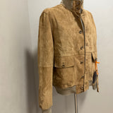 Giacca Uomo The Jack Leathers in Pelle Scamosciata Cognac – Collo Alto