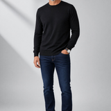 Maglione Lardini Girocollo in Pura Lana Vergine Nero