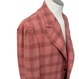 Ahora Napoli – Giacca Sartoriale Monopetto a Quadri in Pura Lana Drapers – ROSA MATTONE / BORDEAUX