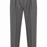 Pantalone Sartoriale Uomo Grigio con Pinces e Risvolto – Massimo Brunelli