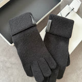 Lardini Wool and Cashmere Gloves - Black