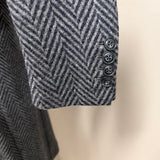Barba Napoli Cappotto Spiegato in Pura Lana Spcontento Grigio e Blu