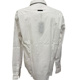 Camicia Uomo Costume National Bianca in Cotone con Dettaglio Metal al Colletto - Taglia XL (52)