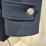 Cappotto Uomo Doppiopetto Blu Navy con Bottoni Gioiello – Stilosophy Ernest