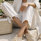Patrizia Pepe Woven Leather Sabot Mules