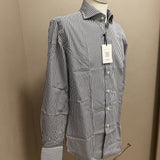 Xacus Camicia a Righe bianche e blu in Cotone taglia collo 42