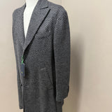 Barba Napoli Cappotto Spiegato in Pura Lana Spcontento Grigio e Blu
