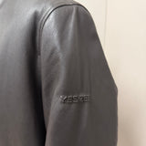 Giubbotto Yes Zee in pelle marrone imbottito taglia XL (52)