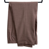 Briglia 1949 – Pantalone Sartoriale "Easy" con Pinces in Misto Lana – Marrone Malva/Tortora