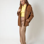 Giacca vicolo in Vera Pelle Cognac, immagine 2