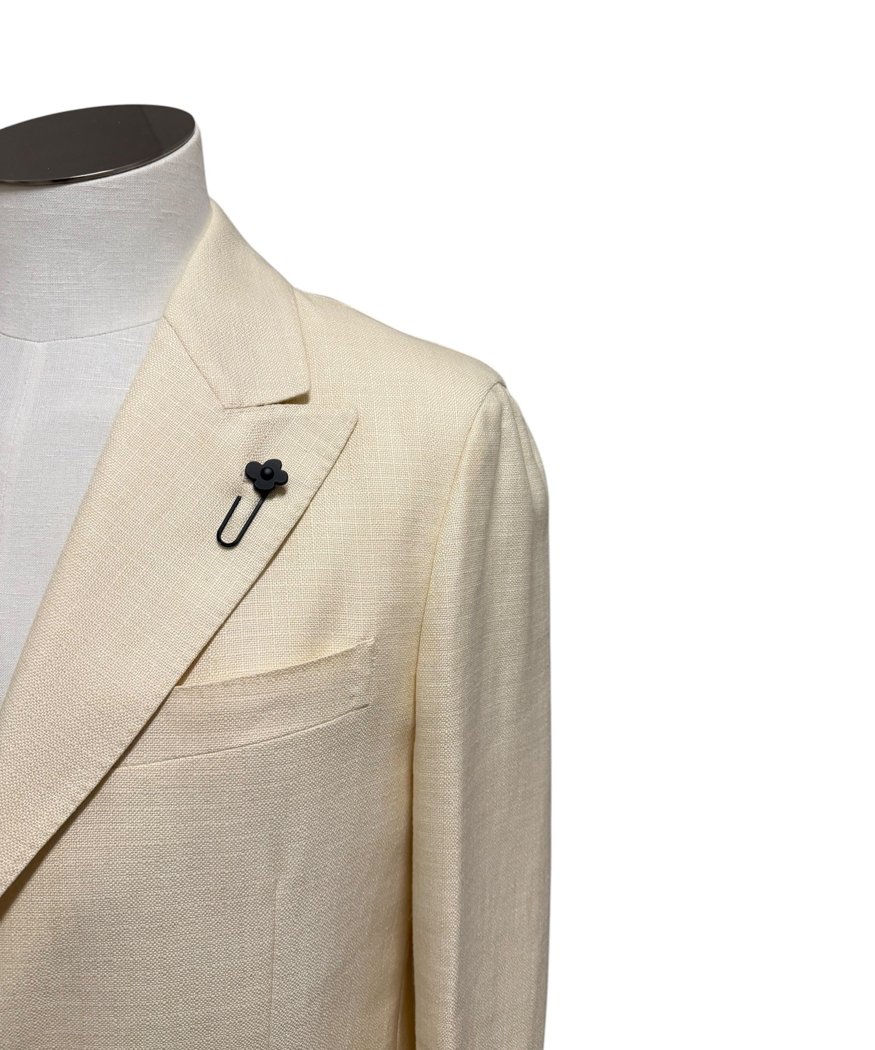 Lardini Cream Linen Cotton Jacket - Size 50