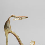 Gold leather sandals