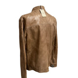 D'Amico Genuine Leather Jacket - Burnt Brown