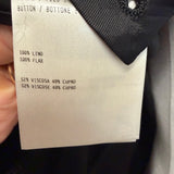 Giacca Lardini in 100% Lino con Rever a Lancia - Nero - Taglia 50