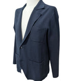 Manuel Ritz Navy Blue Knit Jacket - Size XL (52)