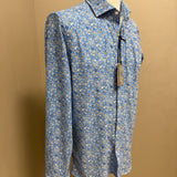Ghirardelli Next Shirt – Blue Floral Pattern