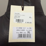 Giubbotto Yes Zee in pelle marrone imbottito taglia XL (52)