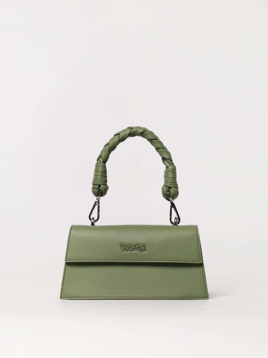 Borsa Mini Disclaimer in Pelle Sintetica con Manico Intrecciato, immagine 5