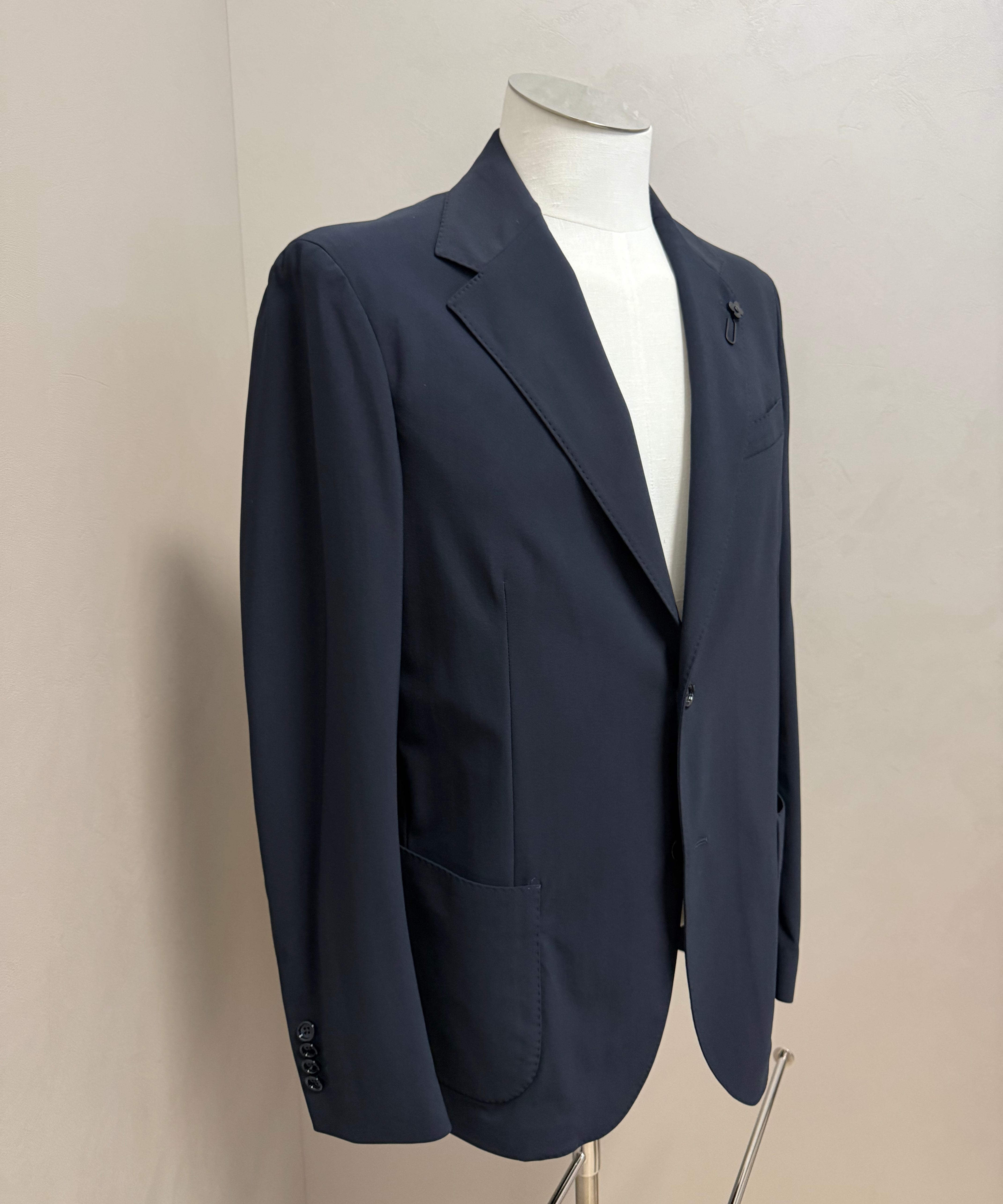 Giacca Uomo Lardini "Easy Wear" Blu Scuro Sfoderata, immagine 2