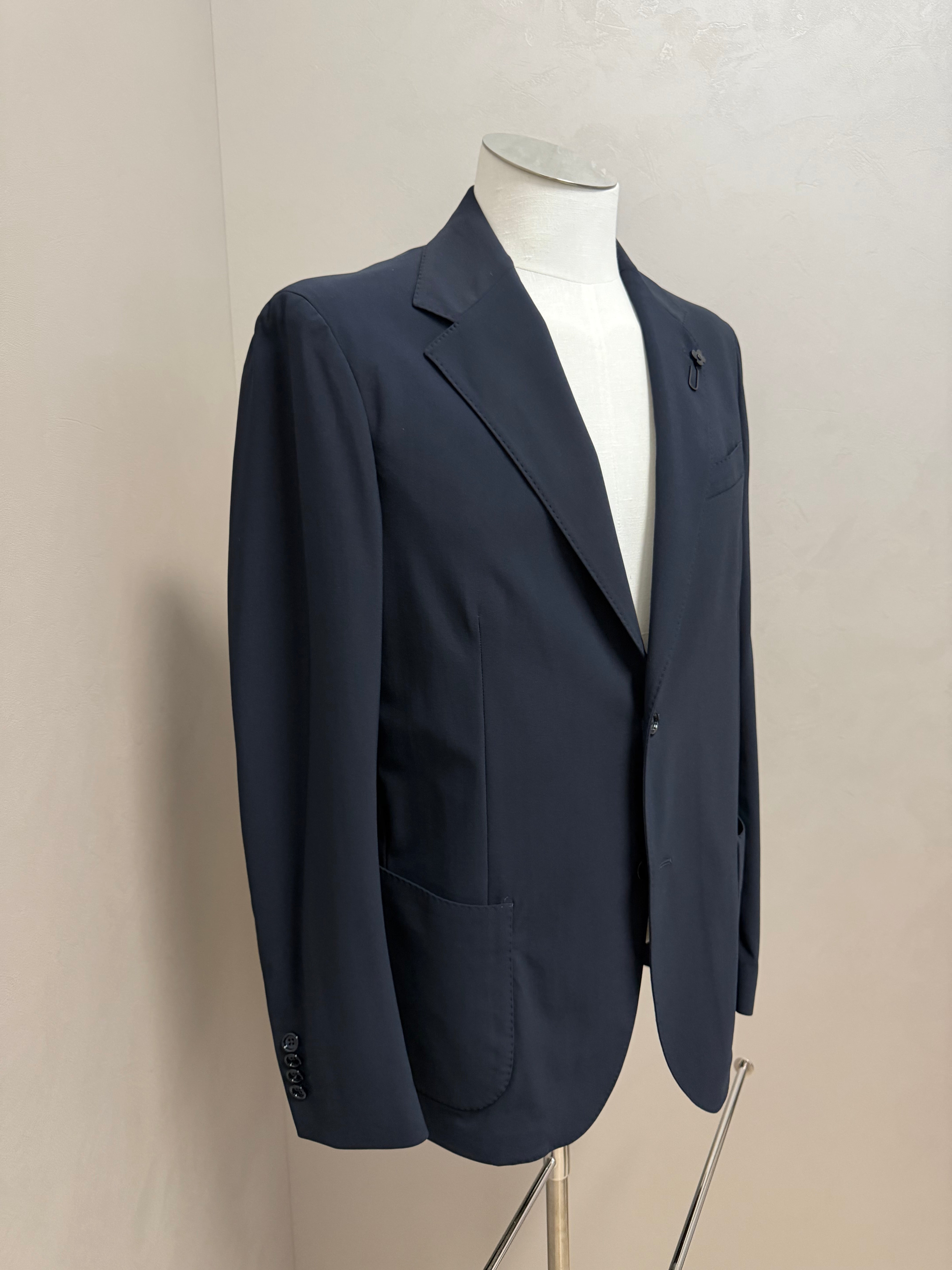 Giacca Uomo Lardini "Easy Wear" Blu Scuro Sfoderata, immagine 2