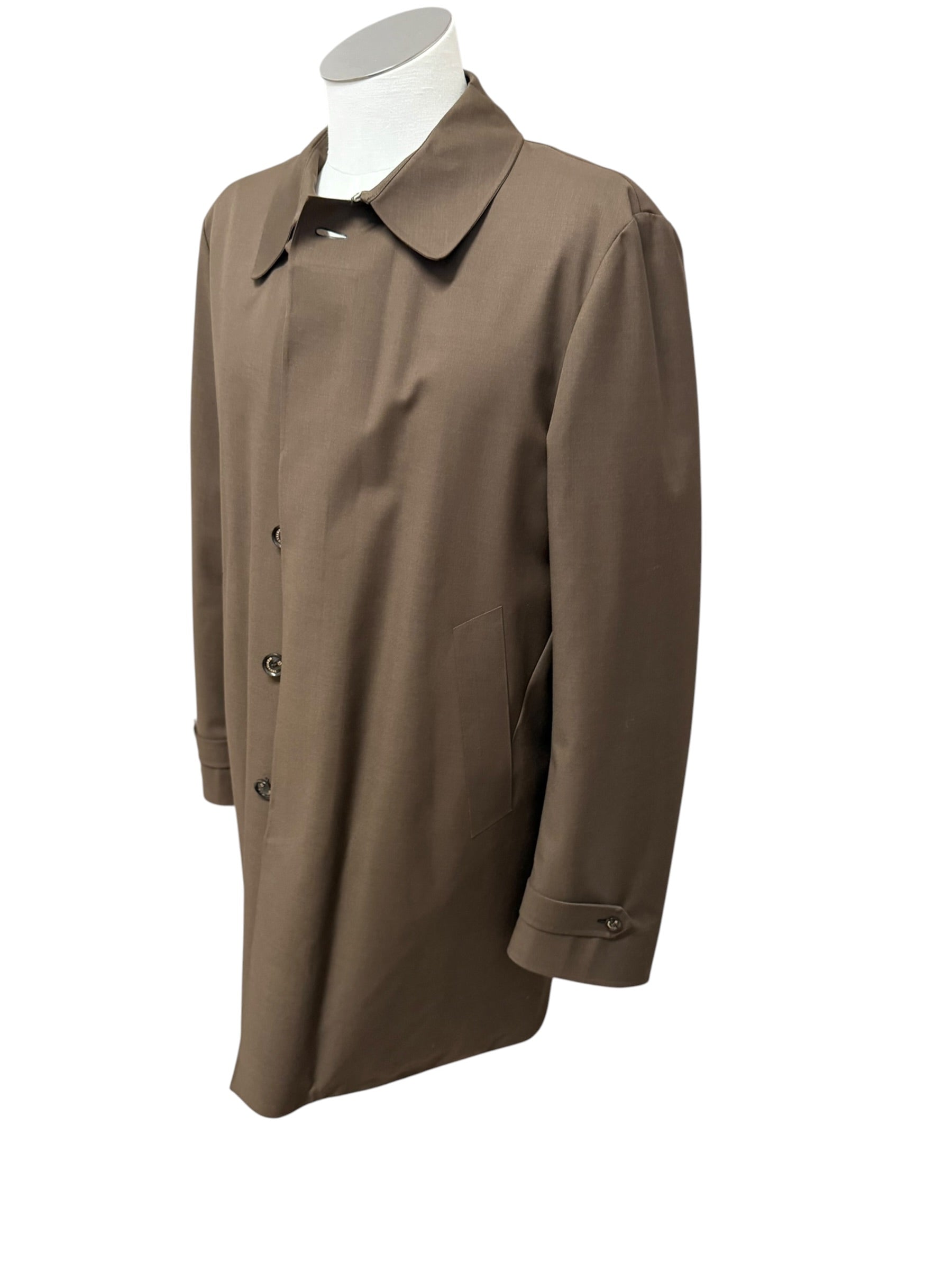 Montecore – Soprabito Trench Imbottito in Piuma con Tessuto Tecnico – Cachi / Marrone Chiaro, immagine 3