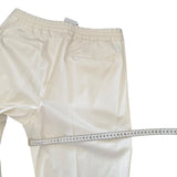 Lardini Trousers - Sartorial with Drawstring in Ecru Stretch Cotton